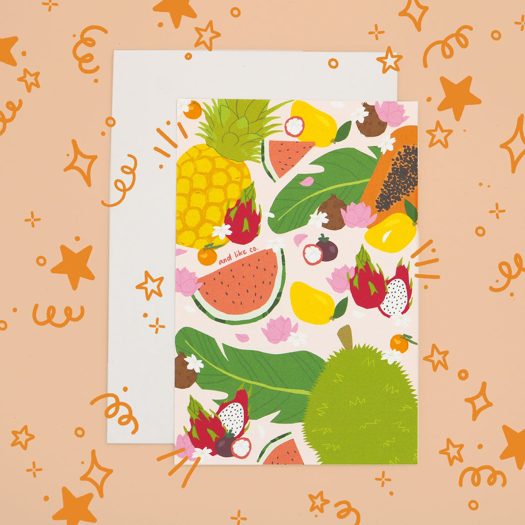 Tropical Fruit Card